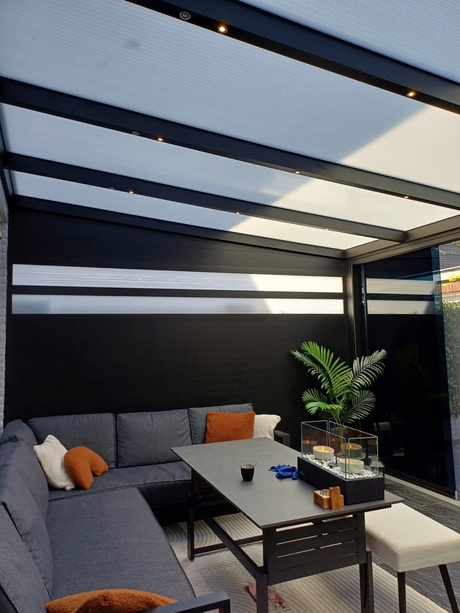 Polycarbonaat Zijwand 294 × -5 cm