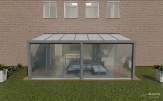 Glazen schuifwanden helder