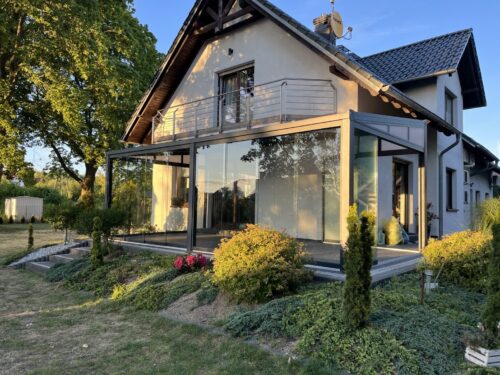 5-rail Glazen Schuifwand met een breedte van 400 t/m 453cm (Getint 93cm glas) - Afbeelding 8