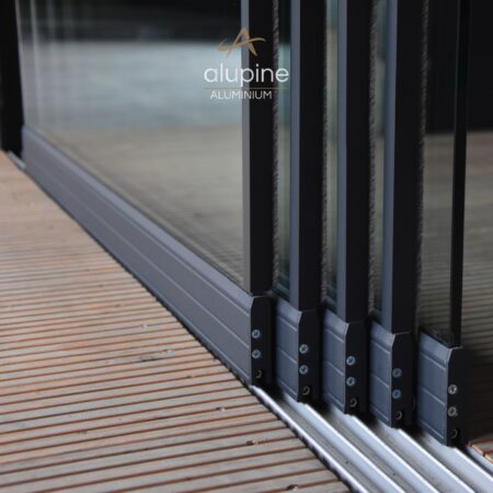 6-rail Glazen Schuifwand met een breedte van 500 t/m 520cm (Helder 90cm glas)