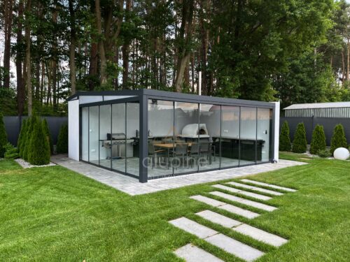 Terrasoverkapping 3.06 x 3.5 meter met polycarbonaat dak - Afbeelding 14