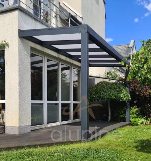 Terrasoverkapping 3.06 x 3.5 meter met polycarbonaat dak
