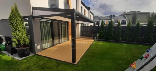 Terrasoverkapping 3.06 x 3.5 meter met polycarbonaat dak - Afbeelding 2